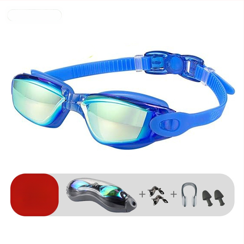 Dviejų dalių silikoniniai, vandeniui atsparūs, nerasojantys, HD plaukimo akiniai, skirti suaugusiems ir unisex plaukimo akiniams, skirti tarpvalstybiniams sprogimams.