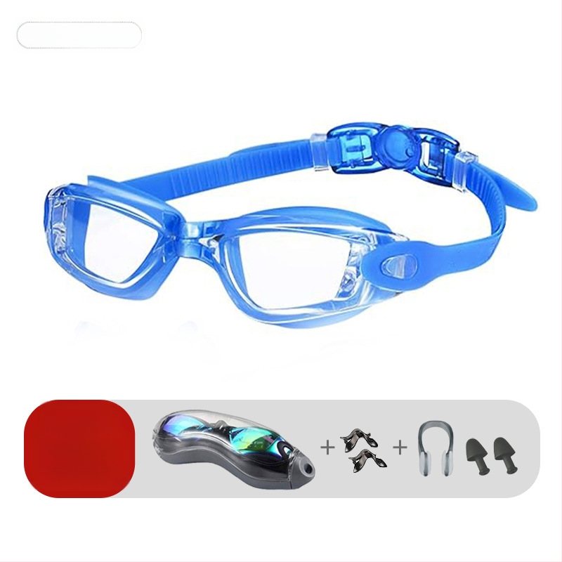 Dviejų dalių silikoniniai, vandeniui atsparūs, nerasojantys, HD plaukimo akiniai, skirti suaugusiems ir unisex plaukimo akiniams, skirti tarpvalstybiniams sprogimams.