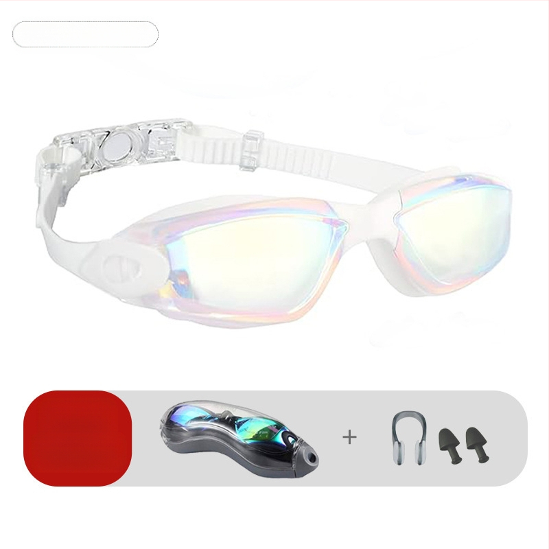 Dviejų dalių silikoniniai, vandeniui atsparūs, nerasojantys, HD plaukimo akiniai, skirti suaugusiems ir unisex plaukimo akiniams, skirti tarpvalstybiniams sprogimams.