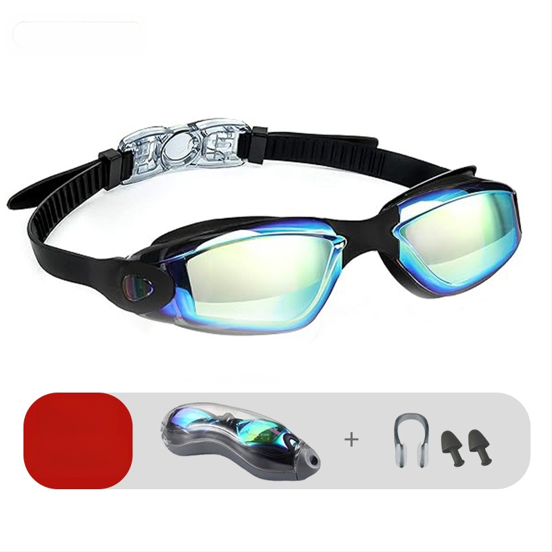Dviejų dalių silikoniniai, vandeniui atsparūs, nerasojantys, HD plaukimo akiniai, skirti suaugusiems ir unisex plaukimo akiniams, skirti tarpvalstybiniams sprogimams.