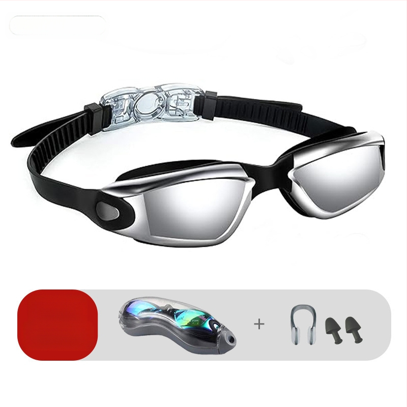 Dviejų dalių silikoniniai, vandeniui atsparūs, nerasojantys, HD plaukimo akiniai, skirti suaugusiems ir unisex plaukimo akiniams, skirti tarpvalstybiniams sprogimams.