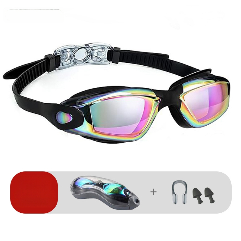 Dviejų dalių silikoniniai, vandeniui atsparūs, nerasojantys, HD plaukimo akiniai, skirti suaugusiems ir unisex plaukimo akiniams, skirti tarpvalstybiniams sprogimams.