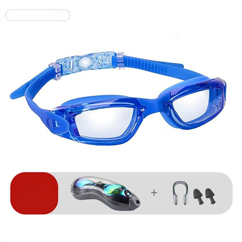 Dviejų dalių silikoniniai, vandeniui atsparūs, nerasojantys, HD plaukimo akiniai, skirti suaugusiems ir unisex plaukimo akiniams, skirti tarpvalstybiniams sprogimams.