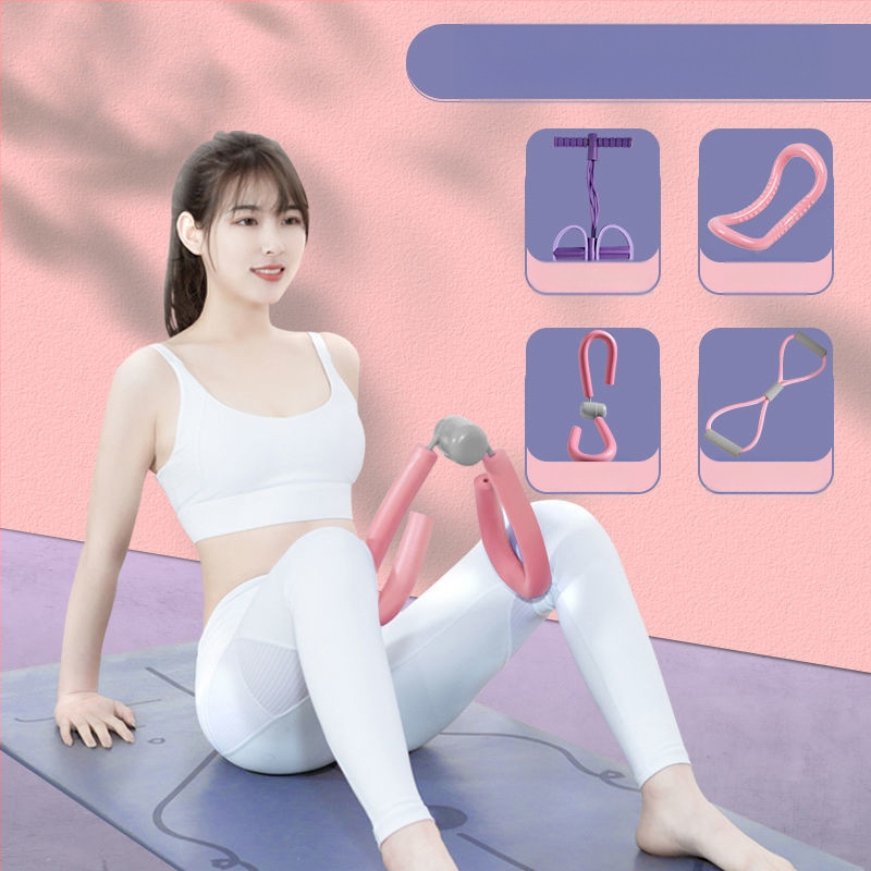 Γυναικεία ζώνη αντίστασης γιόγκα υψηλής ελαστικότητας 2025, σετ τεσσάρων τεμαχίων, εξοπλισμός γυμναστικής, ενδυνάμωσης, βοήθειας, διατάσεις, υψηλής ελαστικότητας