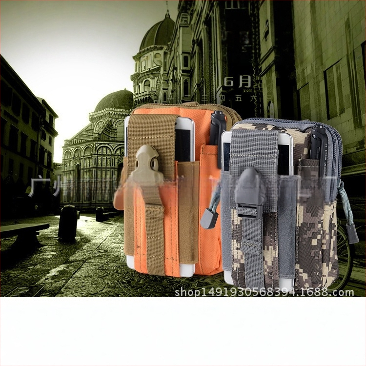 Välisportidele mõeldud multifunktsionaalne taktikaline vöökott suure ekraaniga mobiiltelefoni veekindel rippkott spordivöökott rippuv kaelakott äikese vöökott