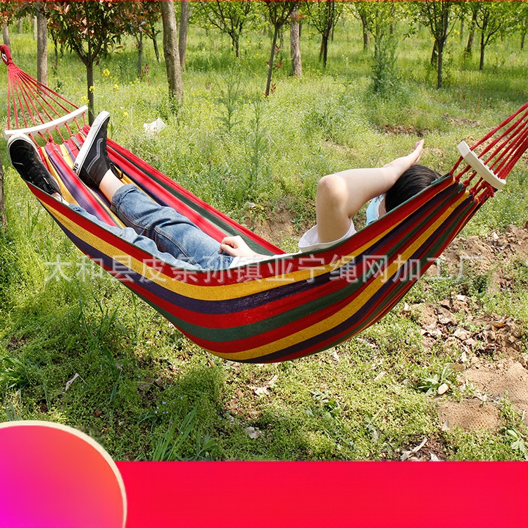 Audekla šūpuļtīkls Āra piederumi Atpūtas šūpuļtīkls Ceļojumu šūpuļtīkls