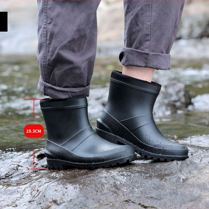 Új divatos vízálló cipők férfi építkezési gumicsizma felnőtt gumicsizma férfi magas és alacsony csővel ellátott munkavédelmi gumicsizma nagykereskedelemben férfi