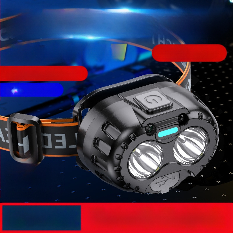 Piiriülene LED-multifunktsionaalne esitule välistingimustes kasutatav tugev valguskalastuskaevuri lamp pika akueaga USB-laadimisega kaasaskantav induktsioontulelatern