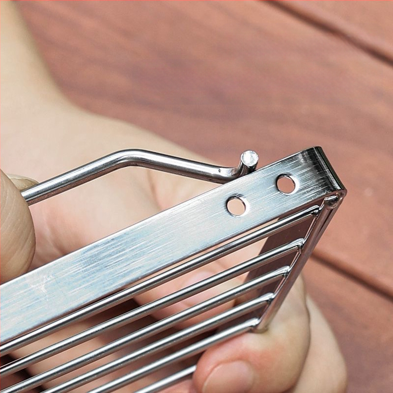 Mugav kokkupandav grill, multifunktsionaalne toiduvalmistamisrest, roostevabast terasest pliidihoidik, BBQ-grill, võrgust rest, matkapotialus