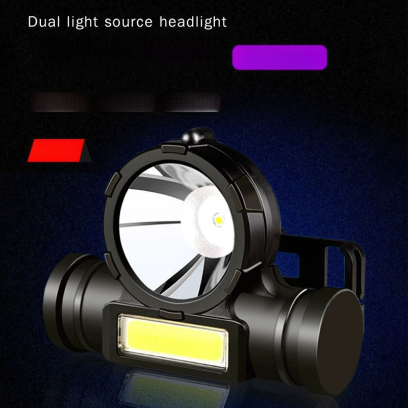 Piiriülene esitule välistingimustes kasutatav kobak-esitule tugev valgus laetav pea külge kinnitatav üliere pika ulatusega LED-ülipikk kaevurilamp taskulamp