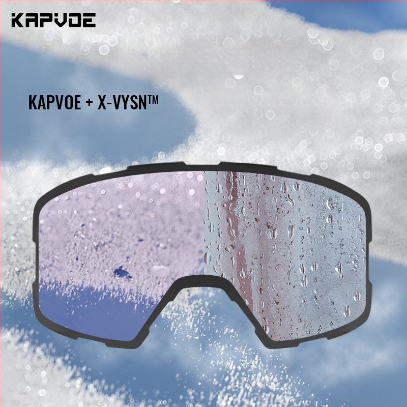 KAPVOE nauji slidinėjimo akiniai, apsaugantys nuo ultravioletinių spindulių, magnetiniai, nerasojantys, HD didelio matymo lauko sniego akiniai vyrams ir moterims