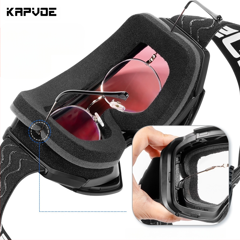 KAPVOE nauji slidinėjimo akiniai, apsaugantys nuo ultravioletinių spindulių, magnetiniai, nerasojantys, HD didelio matymo lauko sniego akiniai vyrams ir moterims