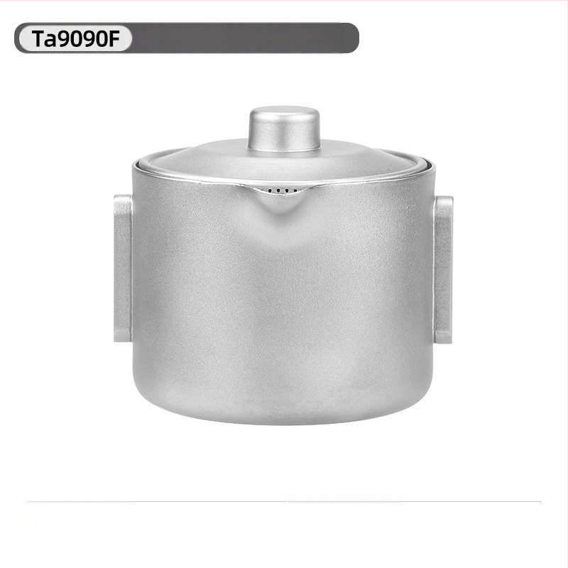 Lauko gryno titano arbatinukas Dvigubas titano greitojo puodelio kempingo kelioninis arbatos rinkinys Nešiojamas lengvas Kung Fu arbatos arbatinukas