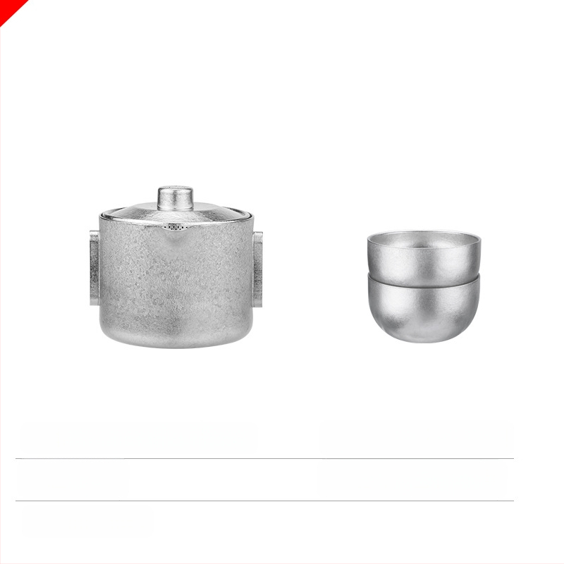 Lauko gryno titano arbatinukas Dvigubas titano greitojo puodelio kempingo kelioninis arbatos rinkinys Nešiojamas lengvas Kung Fu arbatos arbatinukas