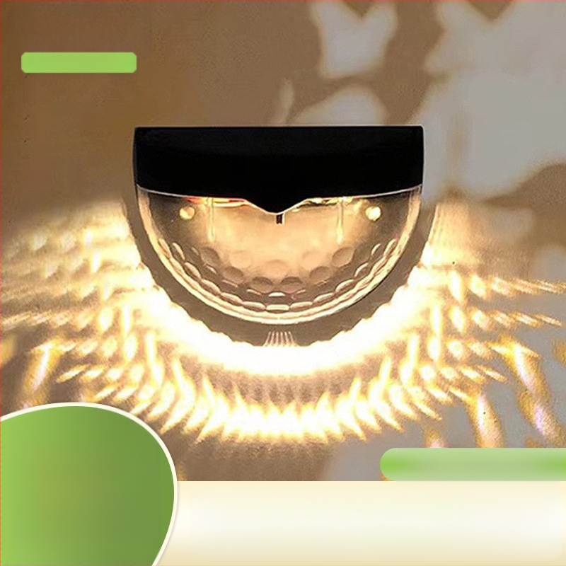 „Amazon“ saulės energija varomas LED sieninis šviestuvas, pusapvalis sodo atmosferos šviestuvas, baseino tvoros šviestuvas, saulės energija varomas sodo šviestuvas