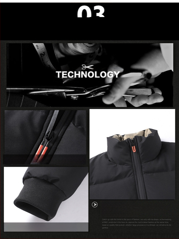 Vertikali apykaklė, šiltas medvilninis paltas, vyriškas rudens ir žiemos naujas laisvas, universalus laisvalaikio paltas, vyriška pūkinė medvilninė striukė, medvilninė striukė su medvilniniu pamušalu, medvilninė striukė su krašteliu.