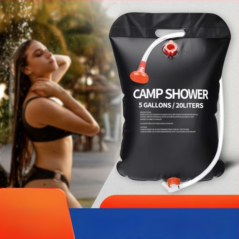 Lauko saulės vandens krepšys stovyklavimui Nešiojamas vonios karšto vandens krepšys Kelionių stovykla Didelės talpos sulankstomas vandens laikymo krepšys