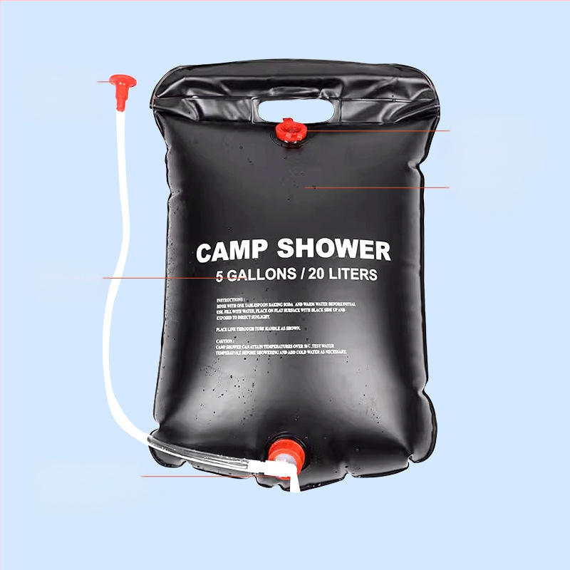 Lauko saulės vandens krepšys stovyklavimui Nešiojamas vonios karšto vandens krepšys Kelionių stovykla Didelės talpos sulankstomas vandens laikymo krepšys