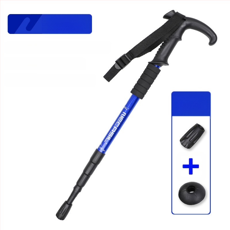 Alpinizmo personalo lazda iš anglies pluošto teleskopinės sulankstomos lazdos, profesionali lauko žygių kalnų laipiojimo įranga, neslystanti ramentė