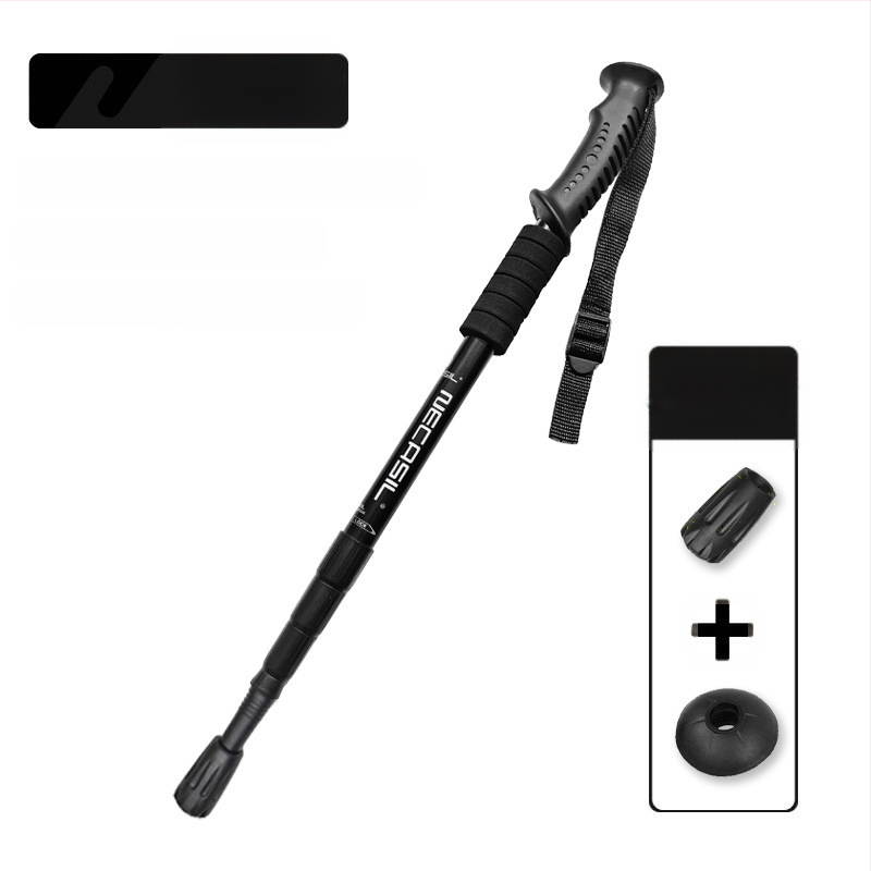 Alpinizmo personalo lazda iš anglies pluošto teleskopinės sulankstomos lazdos, profesionali lauko žygių kalnų laipiojimo įranga, neslystanti ramentė