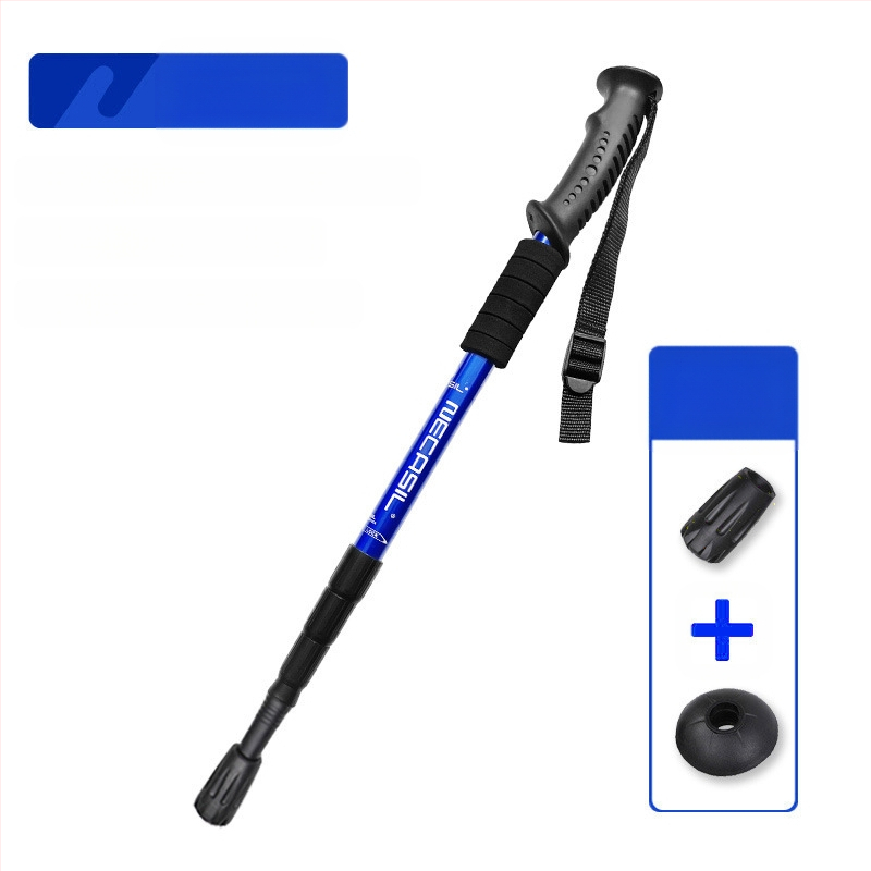 Alpinizmo personalo lazda iš anglies pluošto teleskopinės sulankstomos lazdos, profesionali lauko žygių kalnų laipiojimo įranga, neslystanti ramentė