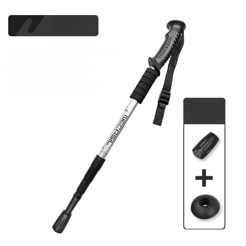 Alpinizmo personalo lazda iš anglies pluošto teleskopinės sulankstomos lazdos, profesionali lauko žygių kalnų laipiojimo įranga, neslystanti ramentė