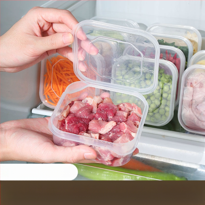 Šaldytuvo šaldytos mėsos laikymo dėžė, maisto produktų laikymo skyrius, sandari dėžutė, šaldiklio pakuotė, šviežios mėsos laikymo dėžė platinimui