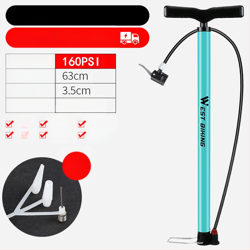 „West Rider“ aukšto slėgio siurblys kalnų dviračiui, nešiojamam automobiliui, krepšiniui, akumuliatoriui, automobiliui, motociklui, siurbliui