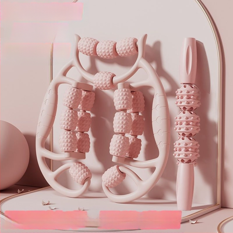 18-rattaline lahja jala artefaktirõnga klamber jalamassaaži rullrullik lihaste venitusmassaaž