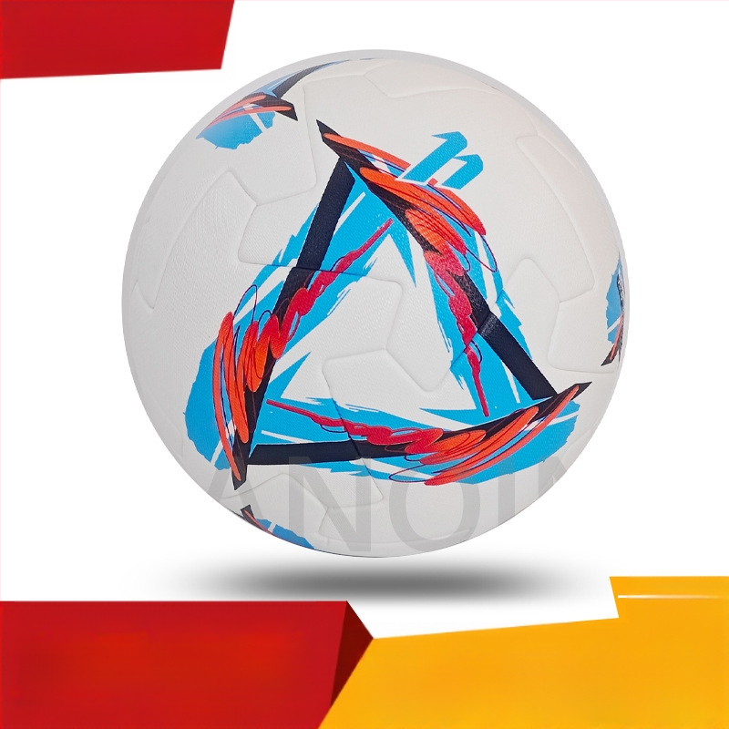 Naujas Nr. 5 futbolo sprogimui atsparus dilimui atsparus PU besiūlis terminio sujungimo suaugusiųjų studentų žaidimo treniruočių kamuolys, didmeninė prekyba sandėlyje