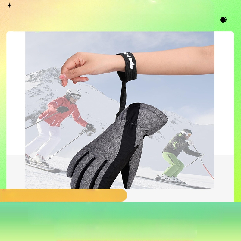 „Amazon“ 4 dalių sportinės žieminės slidinėjimo pirštinės su elastingu riešo dirželiu vyrams ir moterims, kabančios lauko pirštinių aksesuarai