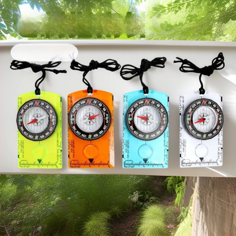 DC361 multifunktsionaalne kompass, õues kasutatav multifunktsionaalne skaalakaart, joonlaud, kompass, kaelapael, kompass põhjanõel