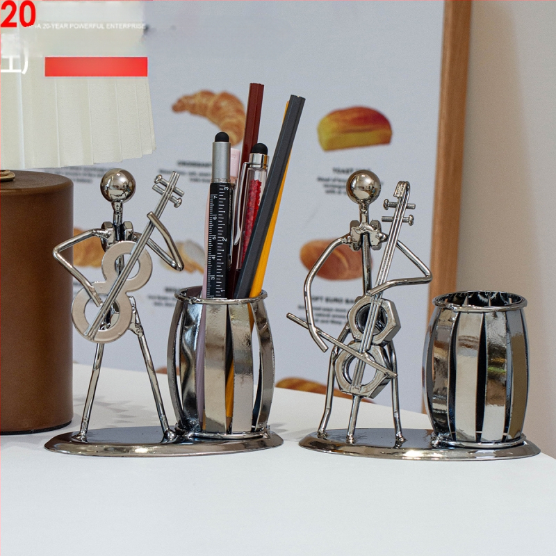 Rankų darbo kaltinio geležies rašiklio laikiklis, rankų darbo, namų dekoracijos, svetainės stalviršis, sandėlyje, didmeninė prekyba