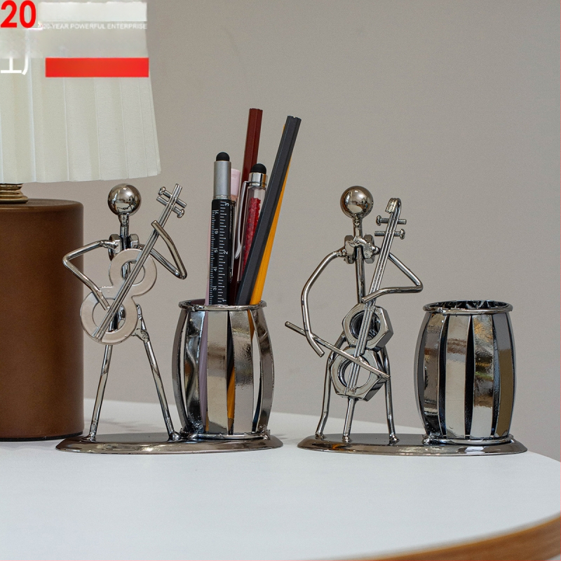 Rankų darbo kaltinio geležies rašiklio laikiklis, rankų darbo, namų dekoracijos, svetainės stalviršis, sandėlyje, didmeninė prekyba