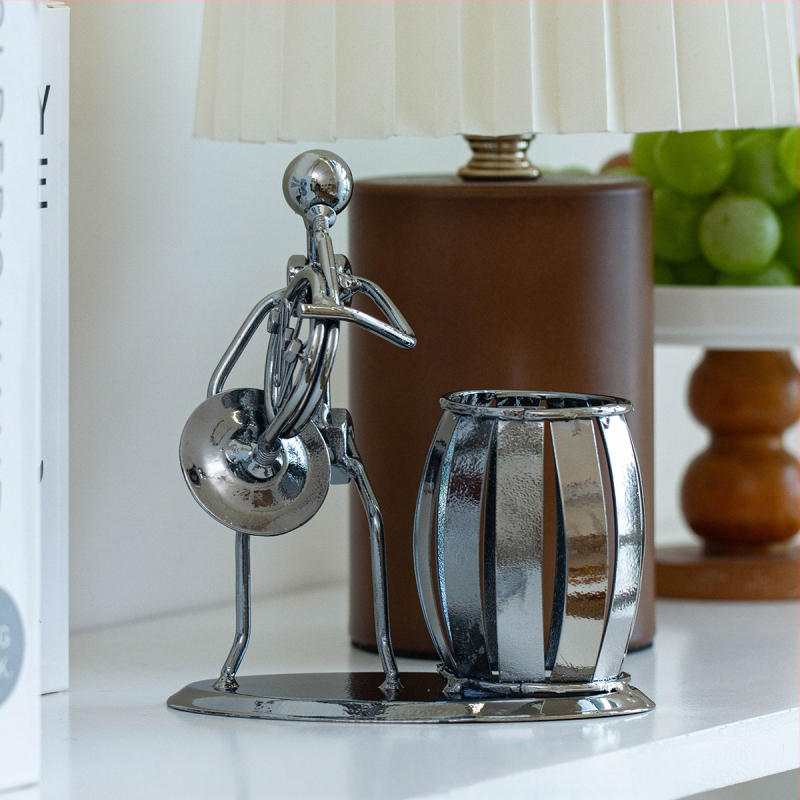 Rankų darbo kaltinio geležies rašiklio laikiklis, rankų darbo, namų dekoracijos, svetainės stalviršis, sandėlyje, didmeninė prekyba