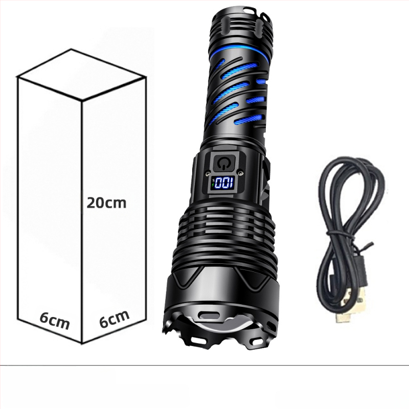 Piiriüleselt müüdavad alumiiniumisulamist taskulampide tootjad hulgimüügis multifunktsionaalne suure luumeniga laadiv välistingimustes kasutatav tugeva valgusega LED-taskulamp