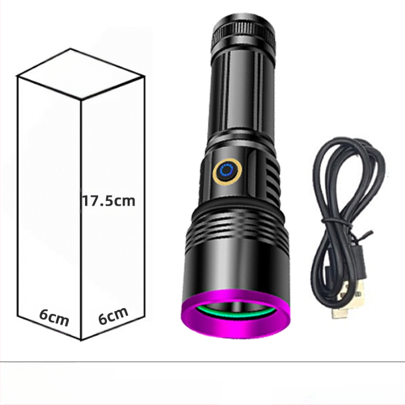 Piiriüleselt müüdavad alumiiniumisulamist taskulampide tootjad hulgimüügis multifunktsionaalne suure luumeniga laadiv välistingimustes kasutatav tugeva valgusega LED-taskulamp