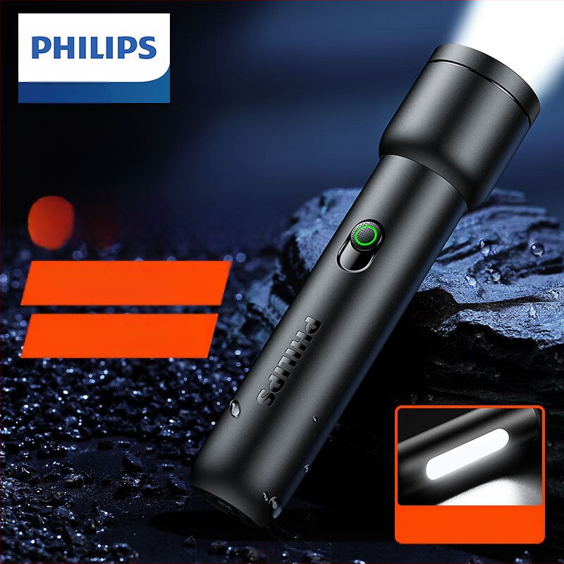 „Philips“ galingas, itin ryškus, ABS medžiagos teleskopinis, priartinantis žibintuvėlis su šoniniais žibintais, skirtas lauko sąlygoms ir didelio nuotolio nešiojamam žibintuvėliui.