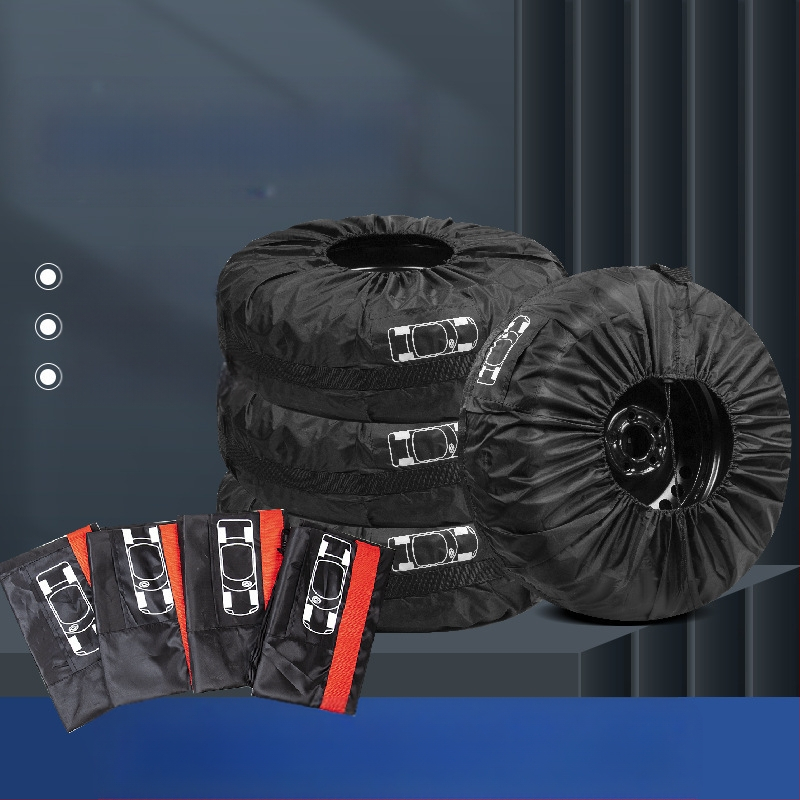 Трансгранична гореща разпродажба, калъф за гума от 190T полиестер и тафта, калъф за резервна гума за кола, чанта за съхранение на зимни гуми, защитен калъф за колело