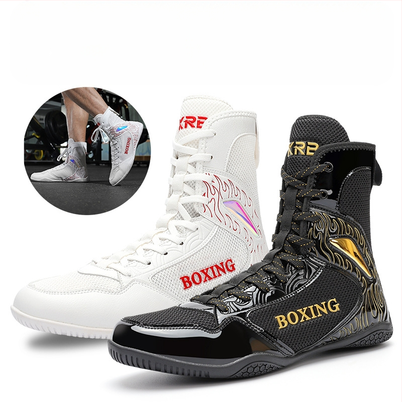 Pantofi de box pentru bărbați și femei, pantofi de luptă cu vârf înalt, Sanda, pantofi speciali pentru interior, pantofi de fitness pentru antrenament, pantofi de lupte profesionali, pantofi de luptă liberi