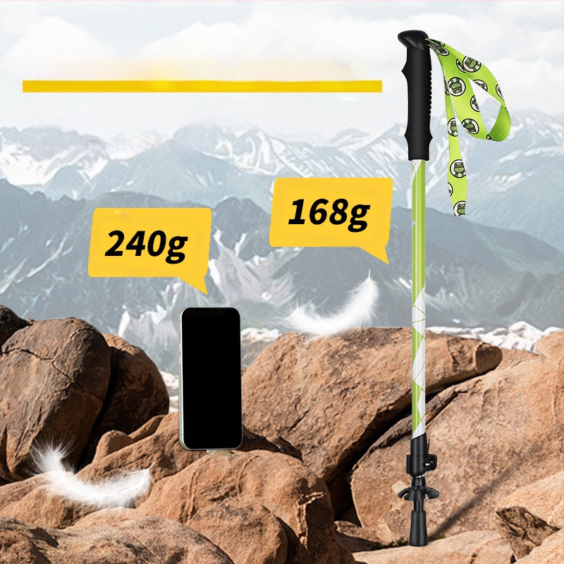 [Gamyklinis] Vaikiškas alpenstock lazdelės sulankstomas neslystantis aliuminio lydinio ramentas daugiafunkcis žygio vienetinis kartos didmeninė prekyba