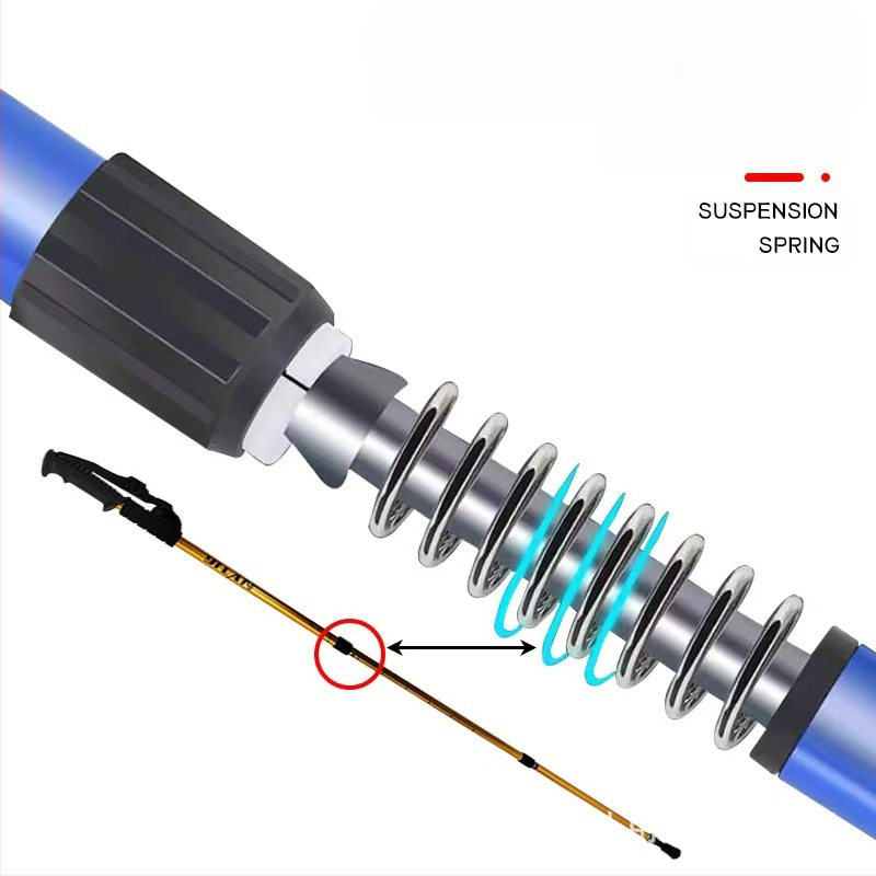 Lauko kelionių žygio lazdos, sulankstomos žygio lazdos, didmeninė prekyba aliuminio lydinio ištraukiamais trijų dalių ramentais, gamintojais