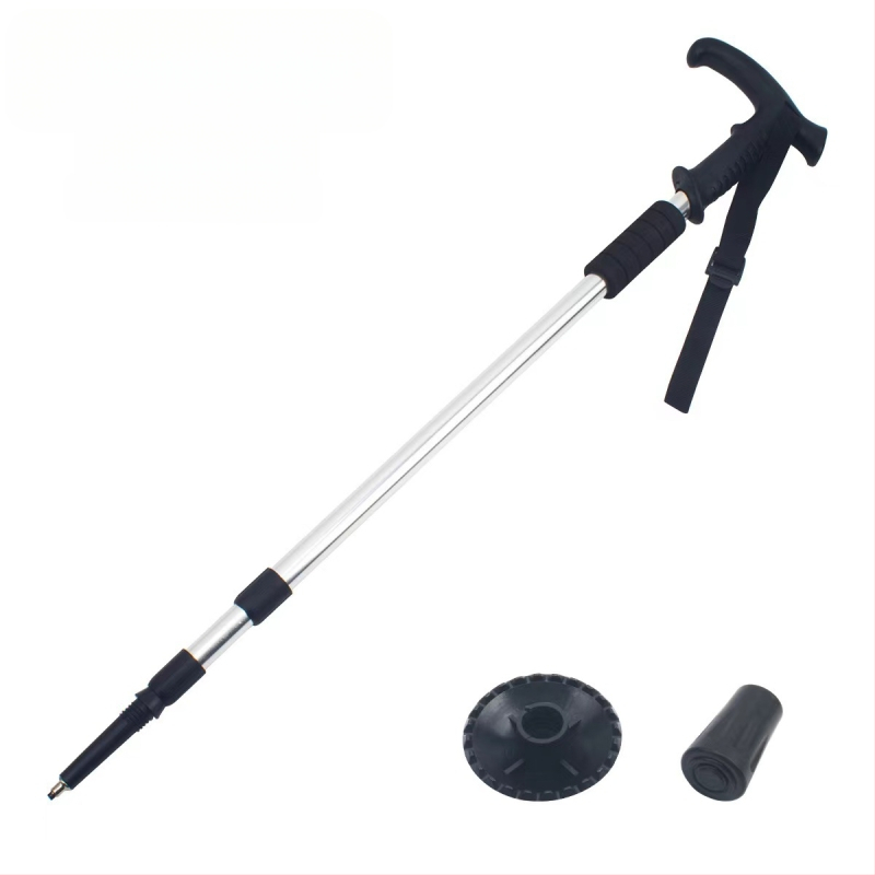 Lauko kelionių žygio lazdos, sulankstomos žygio lazdos, didmeninė prekyba aliuminio lydinio ištraukiamais trijų dalių ramentais, gamintojais