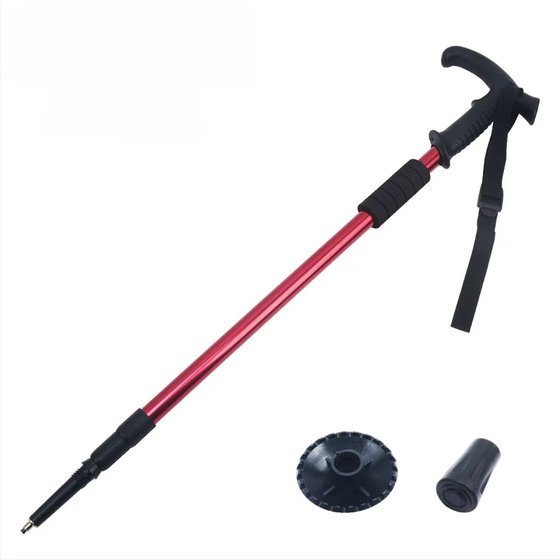 Lauko kelionių žygio lazdos, sulankstomos žygio lazdos, didmeninė prekyba aliuminio lydinio ištraukiamais trijų dalių ramentais, gamintojais