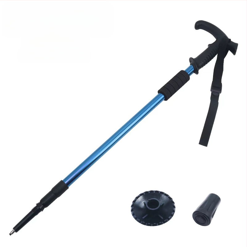 Lauko kelionių žygio lazdos, sulankstomos žygio lazdos, didmeninė prekyba aliuminio lydinio ištraukiamais trijų dalių ramentais, gamintojais