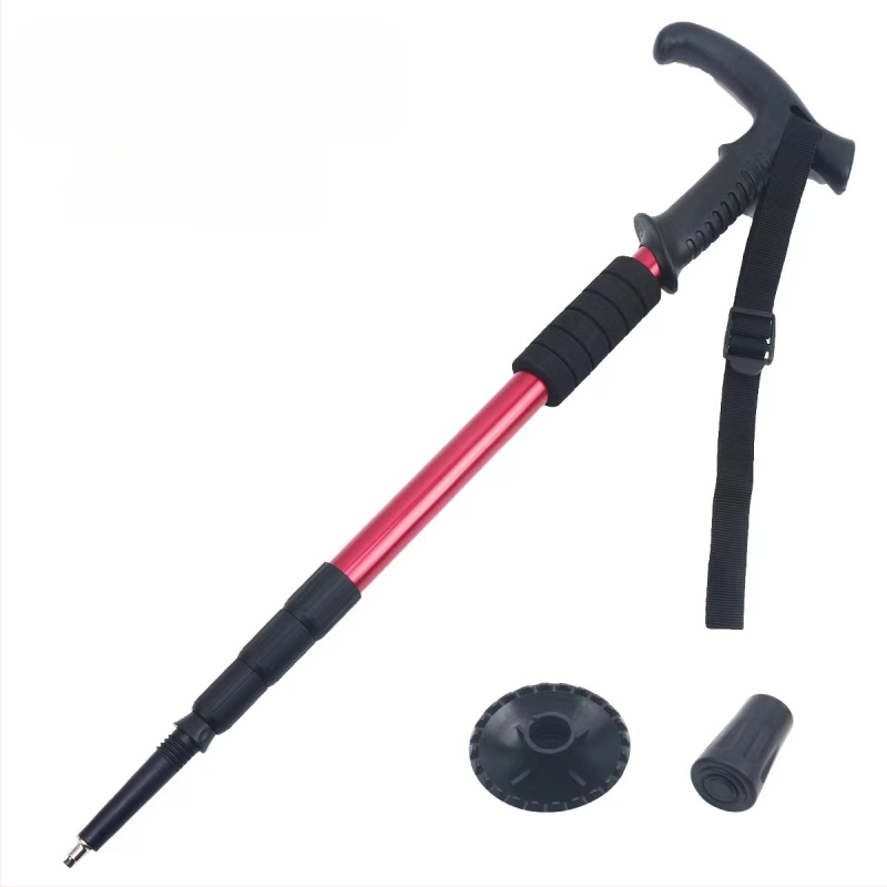 Lauko kelionių žygio lazdos, sulankstomos žygio lazdos, didmeninė prekyba aliuminio lydinio ištraukiamais trijų dalių ramentais, gamintojais