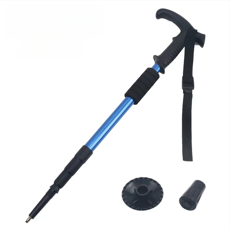 Lauko kelionių žygio lazdos, sulankstomos žygio lazdos, didmeninė prekyba aliuminio lydinio ištraukiamais trijų dalių ramentais, gamintojais