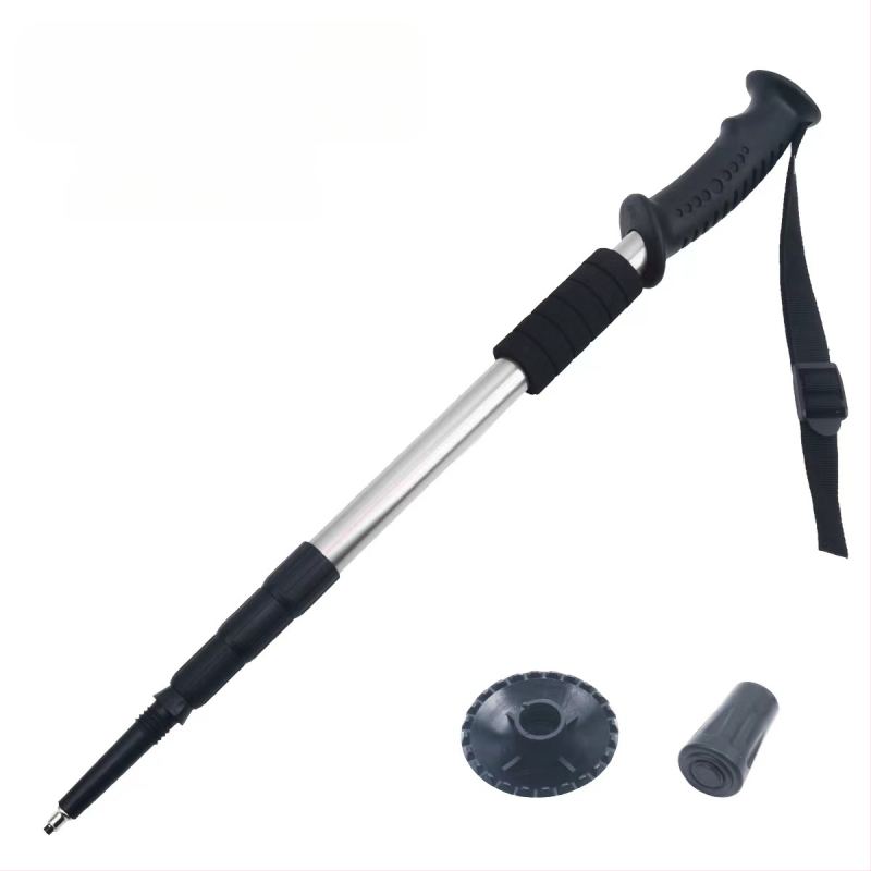 Lauko kelionių žygio lazdos, sulankstomos žygio lazdos, didmeninė prekyba aliuminio lydinio ištraukiamais trijų dalių ramentais, gamintojais