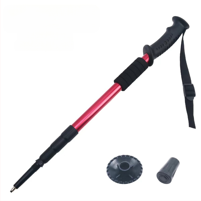 Lauko kelionių žygio lazdos, sulankstomos žygio lazdos, didmeninė prekyba aliuminio lydinio ištraukiamais trijų dalių ramentais, gamintojais