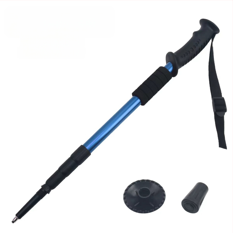 Lauko kelionių žygio lazdos, sulankstomos žygio lazdos, didmeninė prekyba aliuminio lydinio ištraukiamais trijų dalių ramentais, gamintojais